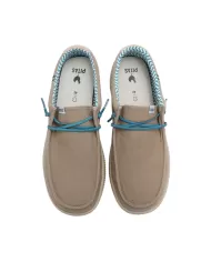 Mocassino Uomo sabbia in cotone e camoscio LEDRO WP150|WALK IN PITAS