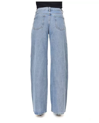 Jeans Donna slim stile palazzo con strass PK723|ADM