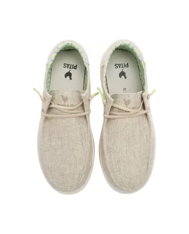 Mocassino Donna beige in tessuto POPPY WALLABI|WALK IN PITAS