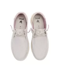 Mocassino Donna bianca in tessuto POPPY WALLABI|WALK IN PITAS