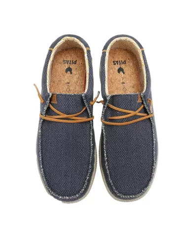 Mocassino Uomo blu suoletta in sughero STEVE WP150|WALK IN PITAS Mocassino Uomo blu suoletta in sughero STEVE WP150|WALK IN PITAS