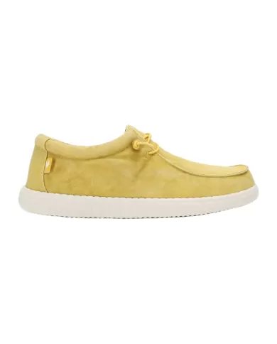 Mocassino Donna senape in cotone WALLABI WASHED WP150|WALK IN PITAS