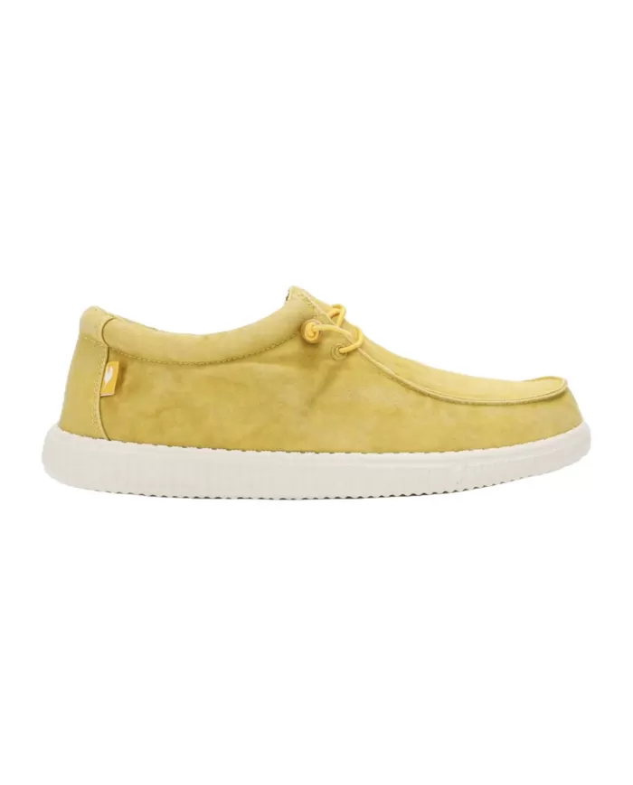 Mocassino Donna senape in cotone WALLABI WASHED WP150|WALK IN PITAS Mocassino Donna senape in cotone WALLABI WASHED WP150|WALK IN PITAS