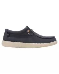 Mocassino Donna blu in cotone WALLABI WASHED WP150|WALK IN PITAS