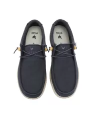 Mocassino Donna blu in cotone WALLABI WASHED WP150|WALK IN PITAS