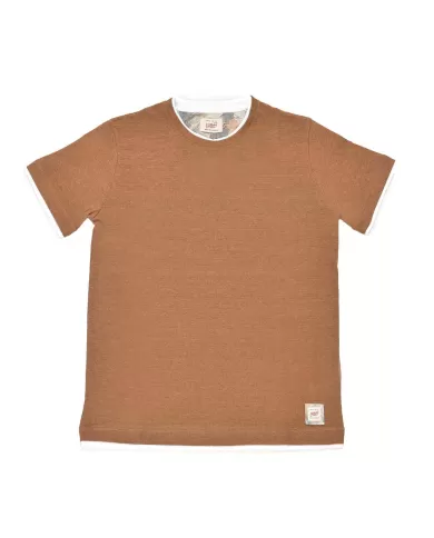 T-shirt Uomo tabacco in lino LIN VR0323|BOB T-shirt Uomo tabacco in lino LIN VR0323|BOB