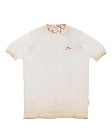 T-shirt Uomo sabbia in cotone con taschino STEP|BOB T-shirt Uomo sabbia in cotone con taschino STEP|BOB