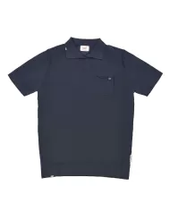 Polo Uomo blu notte in cotone con taschino TRAIL|BOB