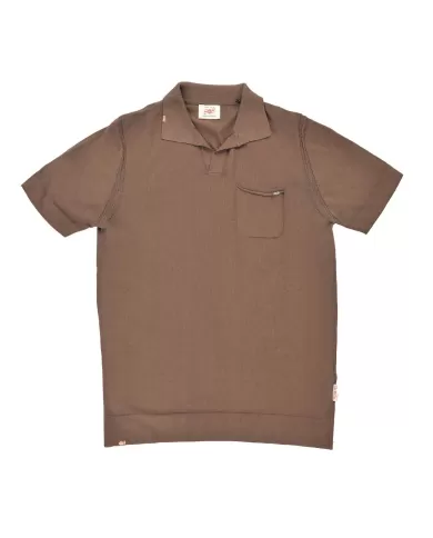 Polo Uomo marrone in cotone con taschino TRAIL|BOB Polo Uomo marrone in cotone con taschino TRAIL|BOB
