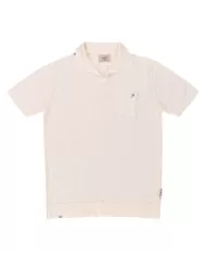 Polo Uomo bianco latte in cotone con taschino TRAIL|BOB