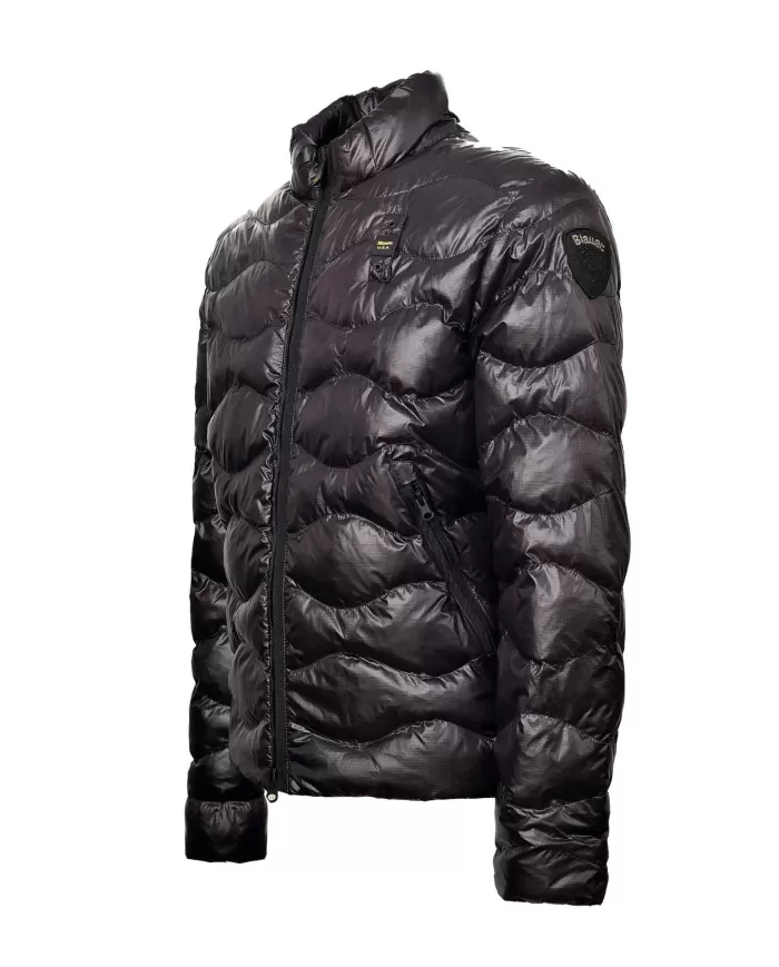 Giubbotto Uomo nero ad ondina 25SBLUC02229 005958 GUILD|BLAUER Giubbotto Uomo nero ad ondina 25SBLUC02229 005958 GUILD|BLAUER