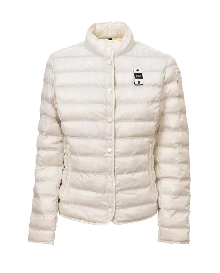 Giacca Donna bianco panna con imbottitura 25SBLDC02233 007104 MOON|BLAUER Giacca Donna bianco panna con imbottitura 25SBLDC02233 007104 MOON|BLAUER