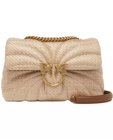 Borsa Donna beige in raffia 100038 A2C8 LOVE PUFF CLASSIC|PINKO Borsa Donna beige in raffia 100038 A2C8 LOVE PUFF CLASSIC|PINKO