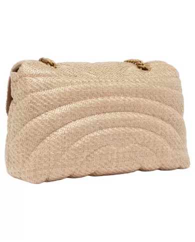 Borsa Donna beige in raffia 100038 A2C8 LOVE PUFF CLASSIC|PINKO Borsa Donna beige in raffia 100038 A2C8 LOVE PUFF CLASSIC|PINKO