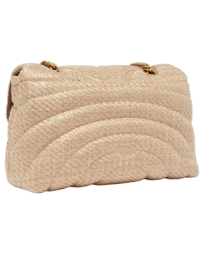 Borsa Donna beige in raffia 100038 A2C8 LOVE PUFF CLASSIC|PINKO Borsa Donna beige in raffia 100038 A2C8 LOVE PUFF CLASSIC|PINKO