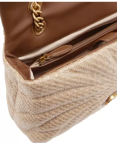 Borsa Donna beige in raffia 100038 A2C8 LOVE PUFF CLASSIC|PINKO Borsa Donna beige in raffia 100038 A2C8 LOVE PUFF CLASSIC|PINKO
