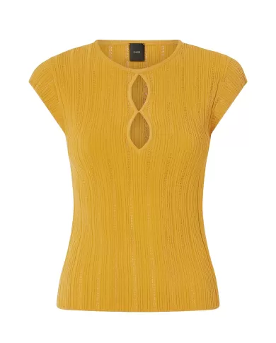Top Donna gialla a costine 104742 A2FR TOFANE|PINKO Top Donna gialla a costine 104742 A2FR TOFANE|PINKO