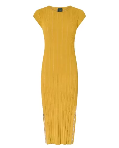 Abito Donna giallo a costine 104745 A2FR AMPATO|PINKO Abito Donna giallo a costine 104745 A2FR AMPATO|PINKO
