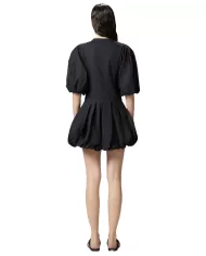 Abito Donna nero con maniche e gonna a palloncino 105212 A2LD|PINKO