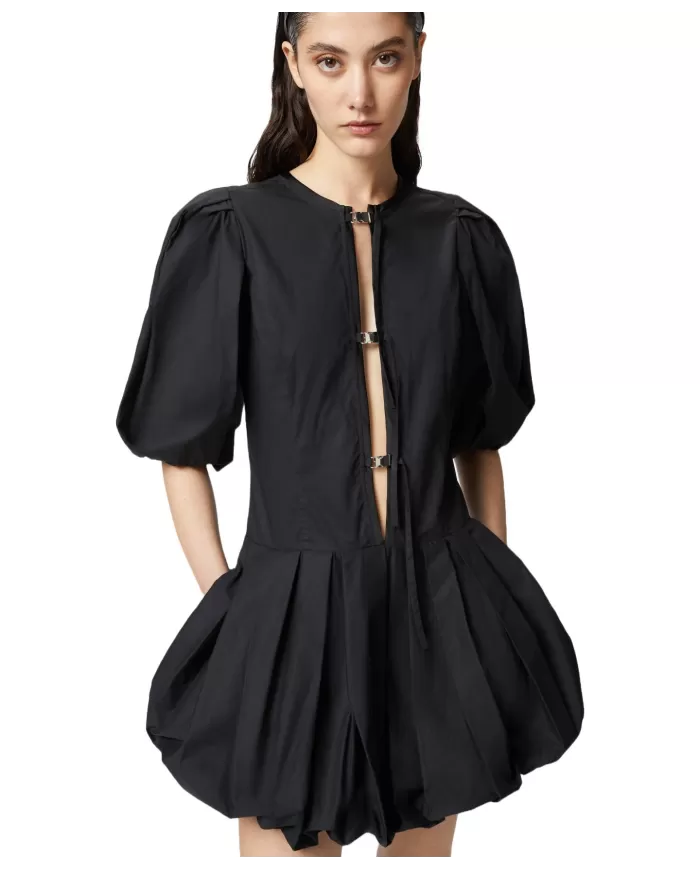 Abito Donna nero con maniche e gonna a palloncino 105212 A2LD|PINKO