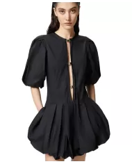 Abito Donna nero con maniche e gonna a palloncino 105212 A2LD|PINKO