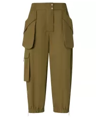 Pantalone Donna oliva in cotone stile cargo 104704 A2ER VEDRAI|PINKO