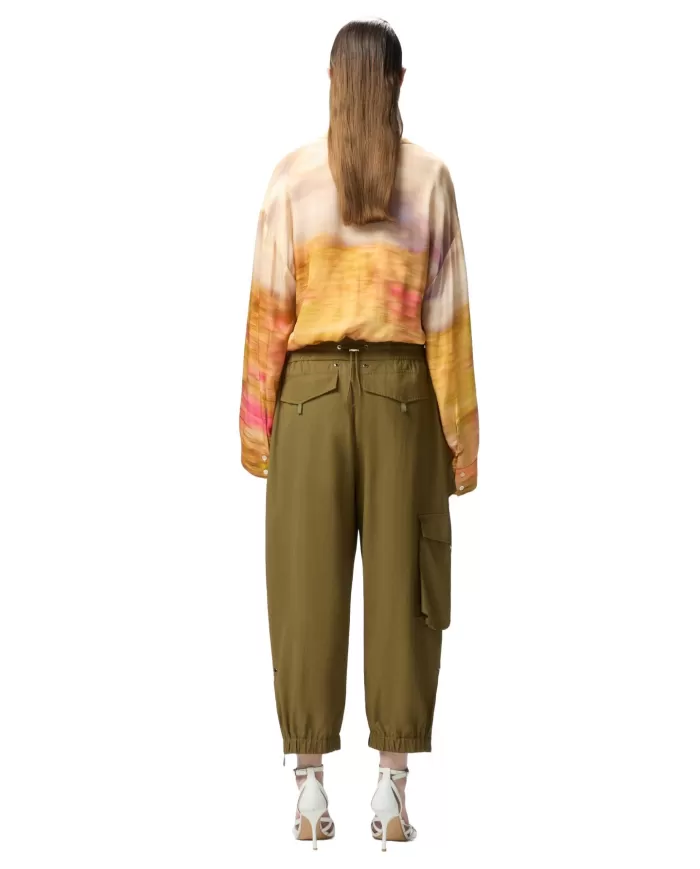 Pantalone Donna oliva in cotone stile cargo 104704 A2ER VEDRAI|PINKO Pantalone Donna oliva in cotone stile cargo 104704 A2ER VEDRAI|PINKO