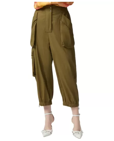 Pantalone Donna oliva in cotone stile cargo 104704 A2ER VEDRAI|PINKO Pantalone Donna oliva in cotone stile cargo 104704 A2ER VEDRAI|PINKO