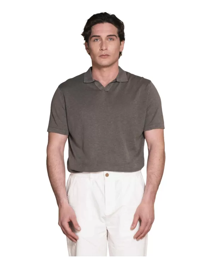 Polo Uomo verde militare in cotone CLARK SLB|IMPURE Polo Uomo verde militare in cotone CLARK SLB|IMPURE