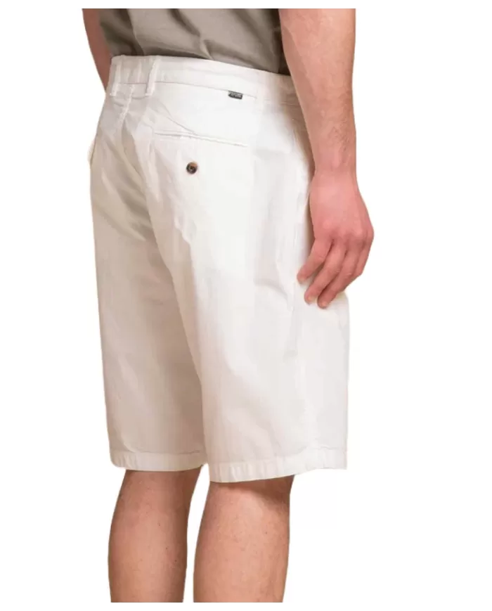 IMPURE Short Uomo KURT POP PE 2025 cotone comfort in tinta unita con dettagli pinces 218 MILK IMPURE Short Uomo KURT POP PE 2025 cotone comfort in tinta unita con dettagli pinces 218 MILK