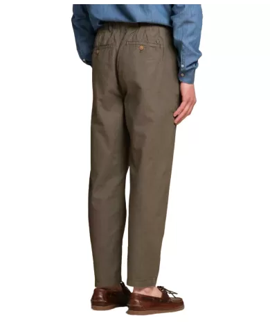 Pantalone Uomo verde militare in lino MILES MLN|IMPURE Pantalone Uomo verde militare in lino MILES MLN|IMPURE