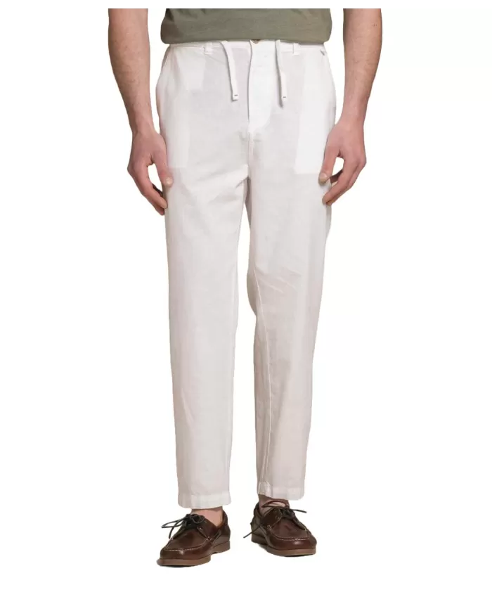 Pantalone Uomo bianco in lino MILES MLN|IMPURE Pantalone Uomo bianco in lino MILES MLN|IMPURE