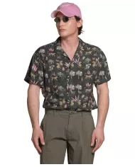 Camicia Uomo verde con fantasia safari a manica corta WILL|IMPURE