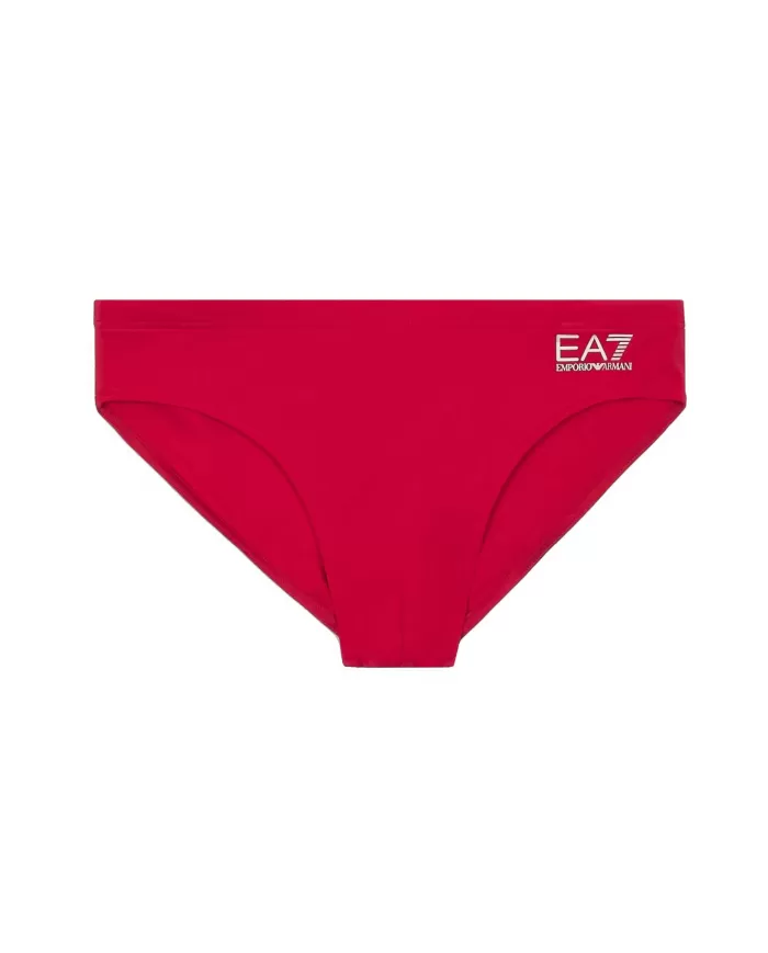 Slip Mare Uomo rosso con logo stampato argento 7M000501 AF14514|EA7 Slip Mare Uomo rosso con logo stampato argento 7M000501 AF14514|EA7