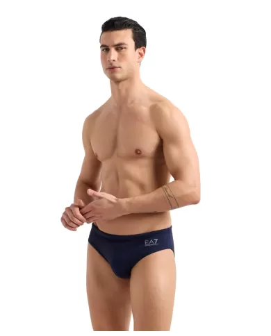 Slip Mare Uomo blu con logo stampato argento 7M000501 AF14514| Slip Mare Uomo blu con logo stampato argento 7M000501 AF14514|