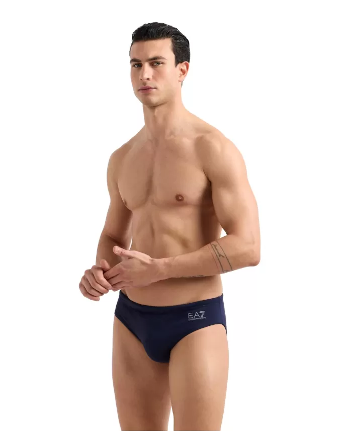 Slip Mare Uomo blu con logo stampato argento 7M000501 AF14514| Slip Mare Uomo blu con logo stampato argento 7M000501 AF14514|
