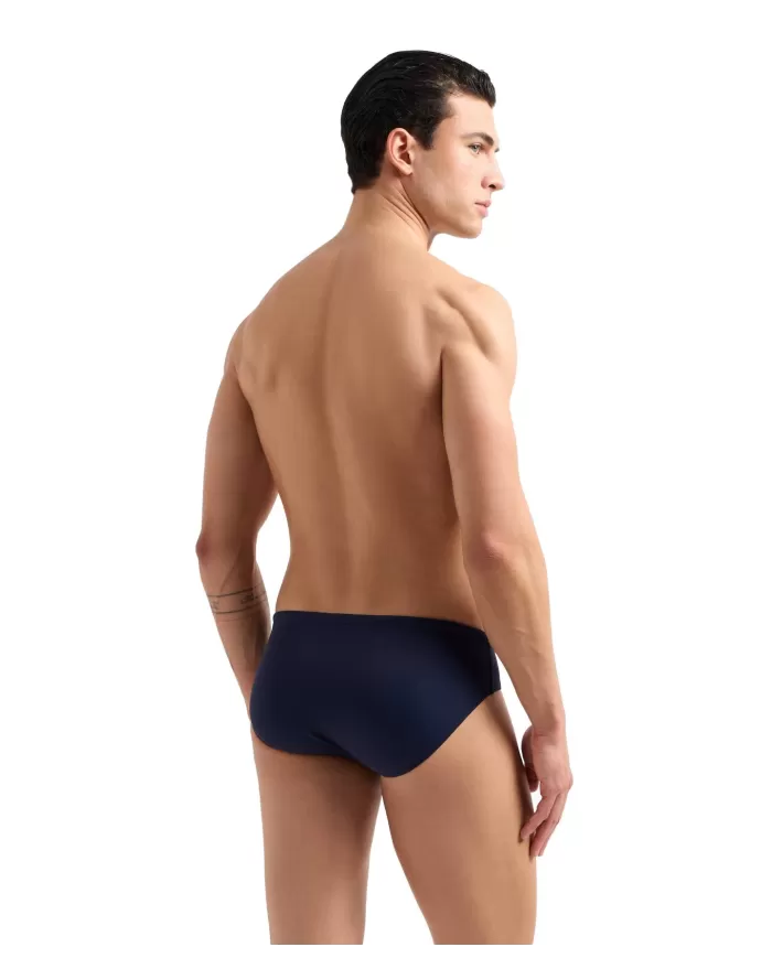 Slip Mare Uomo blu con logo stampato argento 7M000501 AF14514|