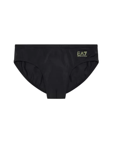 Slip Mare Uomo nero con logo stampato oro 7M000501 AF14514|EA7 Slip Mare Uomo nero con logo stampato oro 7M000501 AF14514|EA7