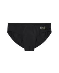 Slip Mare Uomo nero con logo stampato oro 7M000501 AF14514|EA7