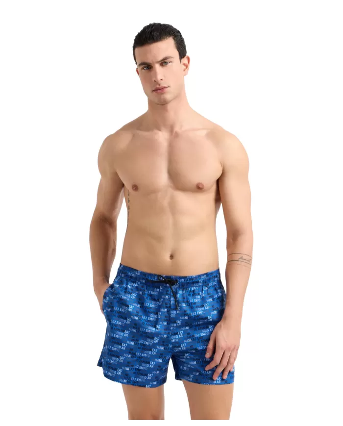 Boxer Mare Uomo blu/navy con fantasia all over7M000510 AF13059|EA7 Boxer Mare Uomo blu/navy con fantasia all over7M000510 AF13059|EA7