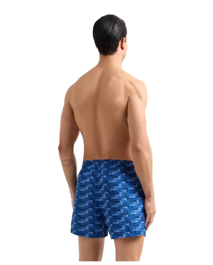 Boxer Mare Uomo blu/navy con fantasia all over7M000510 AF13059|EA7