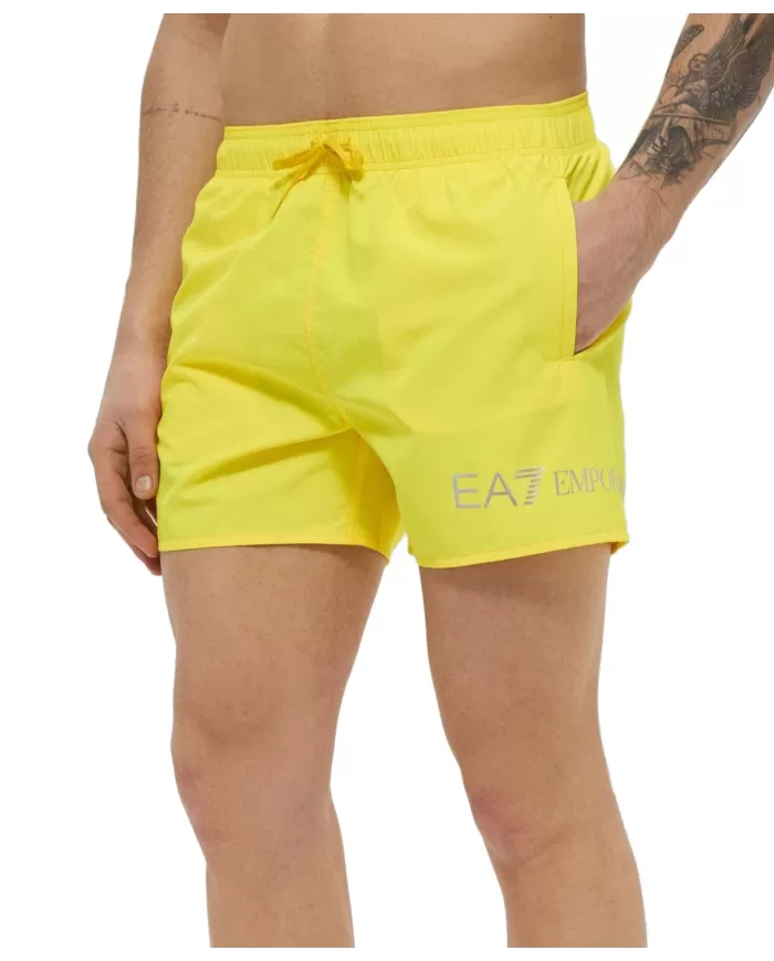 Boxer Mare Uomo giallo con logo stampato argento 7M000519 AF13049|EA7 Boxer Mare Uomo giallo con logo stampato argento 7M000519 AF13049|EA7