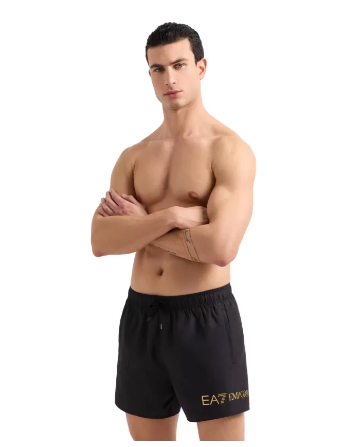 Boxer Mare Uomo nero con logo oro 7M000519 AF13049|EA7 Boxer Mare Uomo nero con logo oro 7M000519 AF13049|EA7
