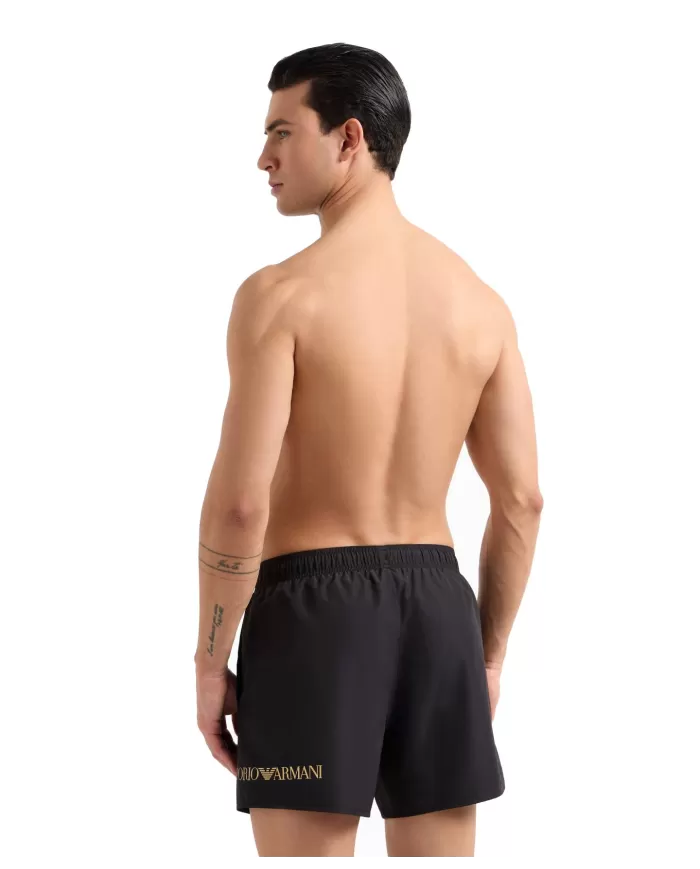 Boxer Mare Uomo nero con logo oro 7M000519 AF13049|EA7