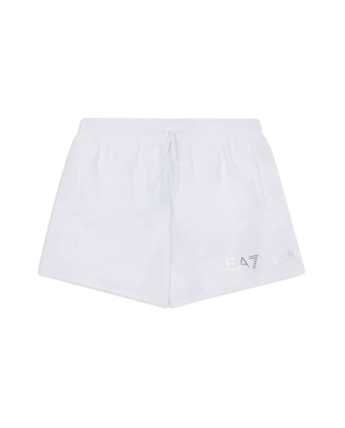 Boxer Mare Uomo bianco con logo stampato argento7M000519 AF13049|EA7 Boxer Mare Uomo bianco con logo stampato argento7M000519 AF13049|EA7