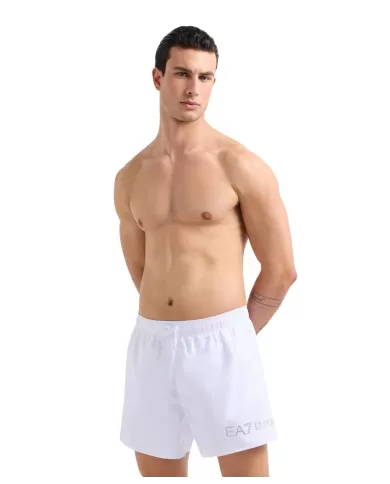 Boxer Mare Uomo bianco con logo stampato argento7M000519 AF13049|EA7 Boxer Mare Uomo bianco con logo stampato argento7M000519 AF13049|EA7