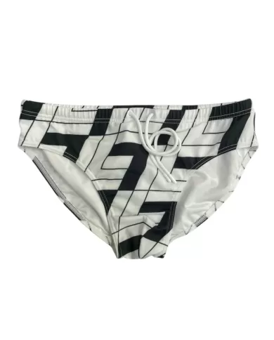 Slip Mare Uomo bianco/nero con fantasia geometrica 7M000536 AF13061|EA7 Slip Mare Uomo bianco/nero con fantasia geometrica 7M000536 AF13061|EA7
