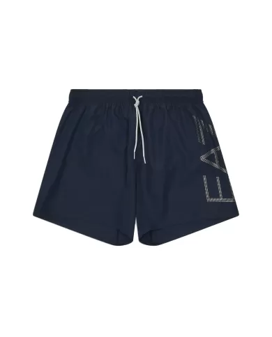 Boxer Mare Uomo blu con maxi logo stampato argento 7M000550 AF14497|EA7 Boxer Mare Uomo blu con maxi logo stampato argento 7M000550 AF14497|EA7