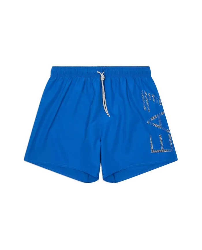 Boxer Mare Uomo turchese con maxi logo argento 7M000550 AF14497|EA7 Boxer Mare Uomo turchese con maxi logo argento 7M000550 AF14497|EA7