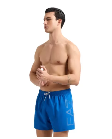 Boxer Mare Uomo turchese con maxi logo argento 7M000550 AF14497|EA7 Boxer Mare Uomo turchese con maxi logo argento 7M000550 AF14497|EA7